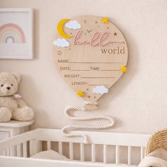 Decorazione Legno Nascita - Neonata