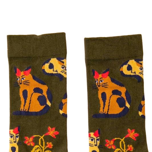 Calzini Donna - Gatti e Fiori