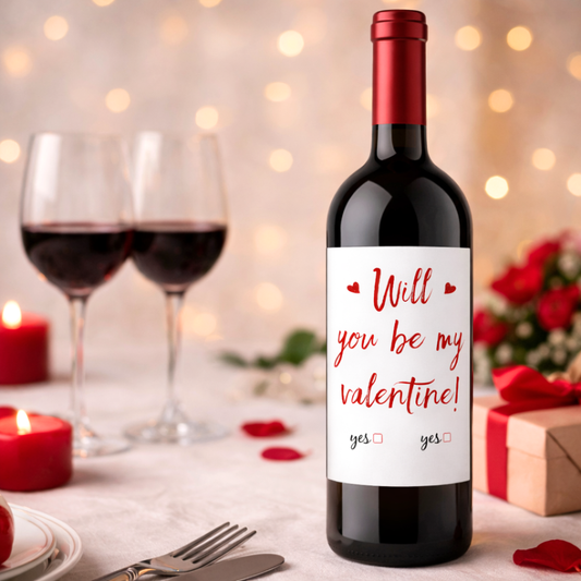 Etichetta Adesiva Bottiglie - San Valentino