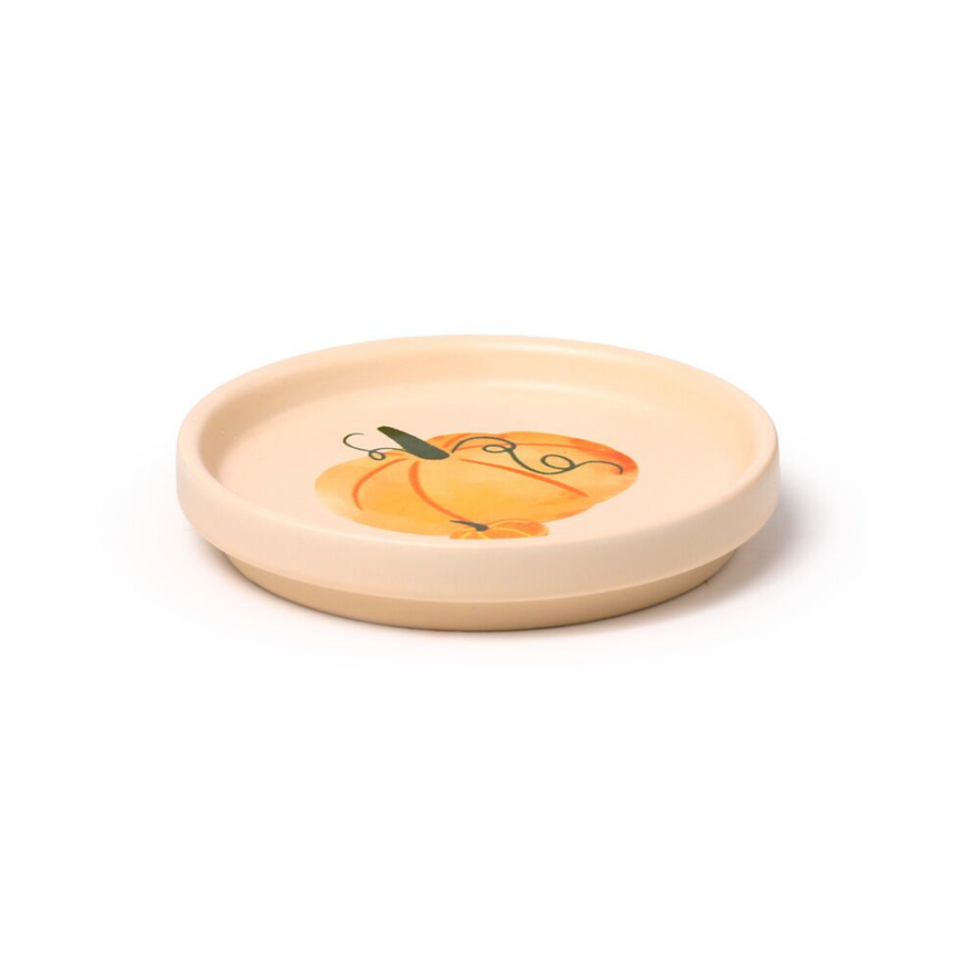 Tazza in Porcellana e Sottobicchiere/Coperchio - Zucca