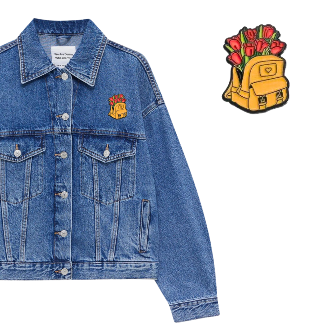 Spilla - Zaino & Fiori