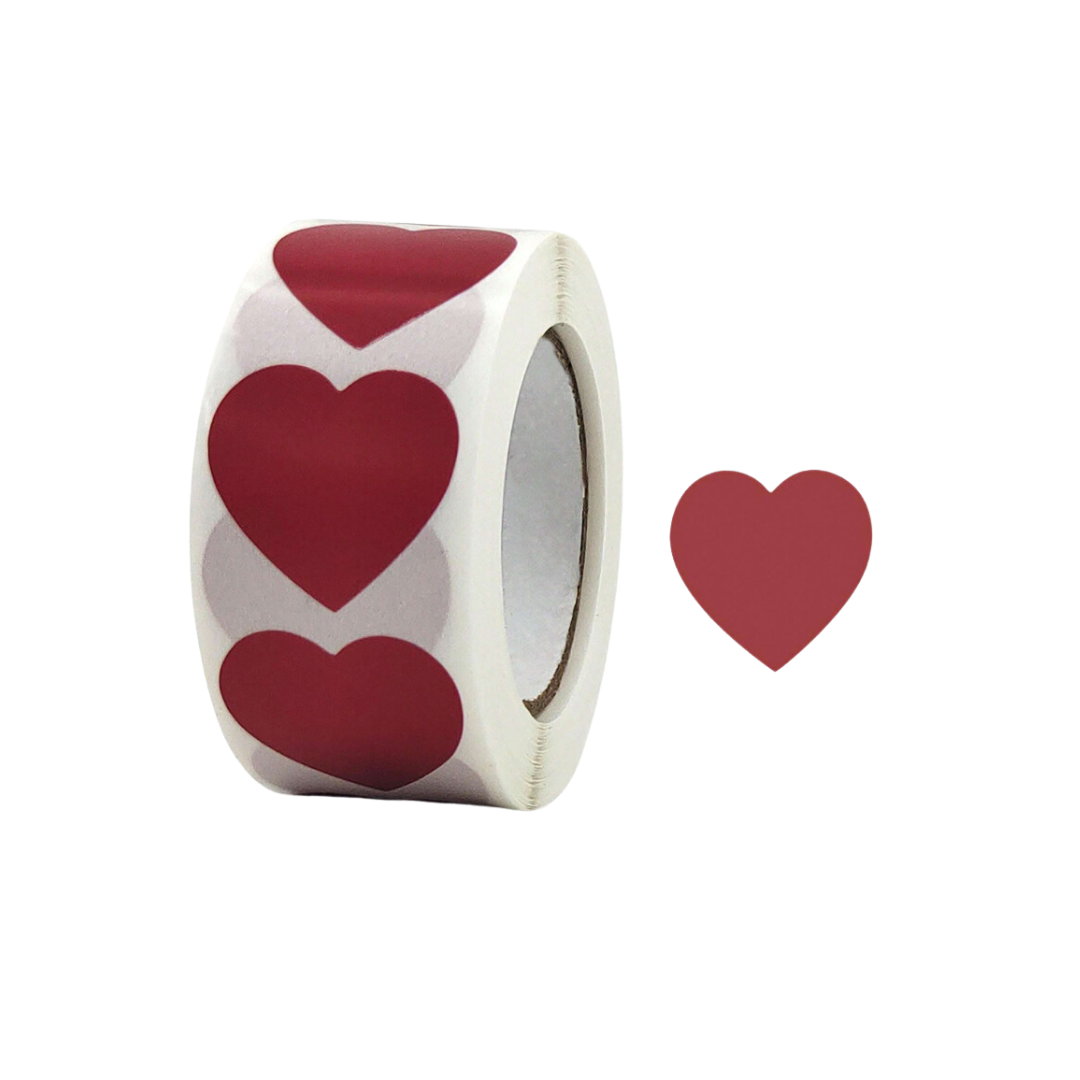 Chiudipacco Adesivi - Cuore Rosso