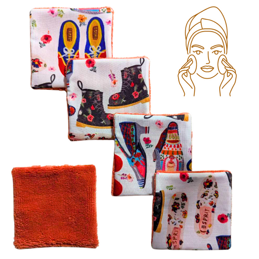 Set 5 Dischetti Struccanti Riutilizzabili Handmade - Scarpe