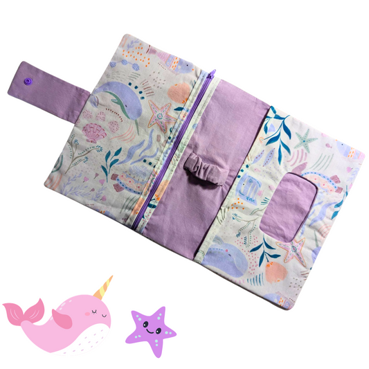 Porta Pannolini Salviette Crema Handmade - Narvalo