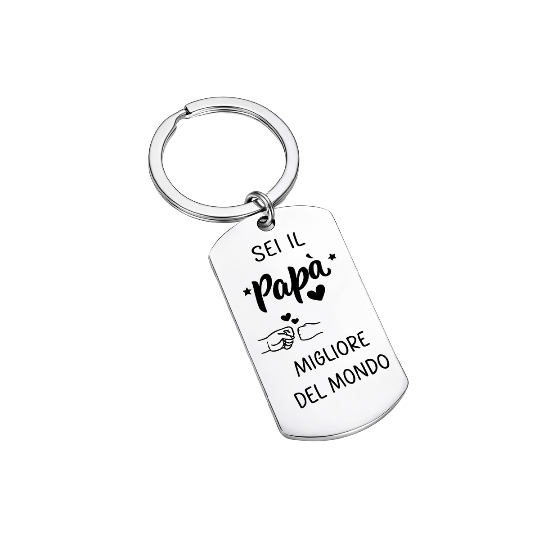 Portachiavi Papà - Sei il Papà Migliore del Mondo
