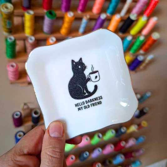 Piattino Portagioie - Gatto Nero