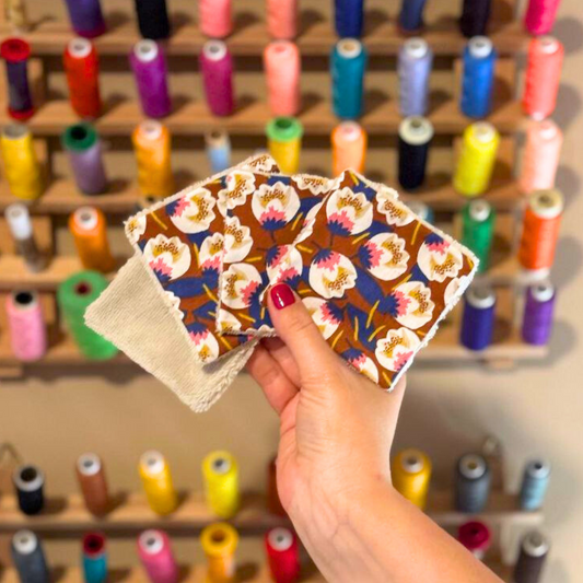 Set 5 Dischetti Struccanti Riutilizzabili Handmade - Fiori