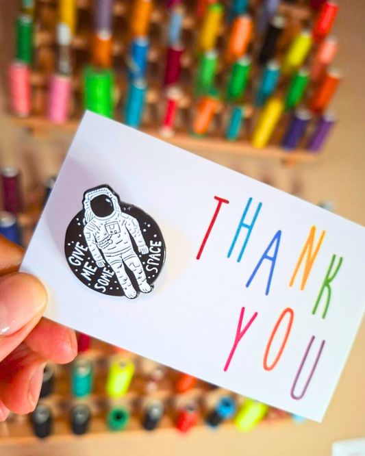 Spilla - Astronauta Bianco Nero