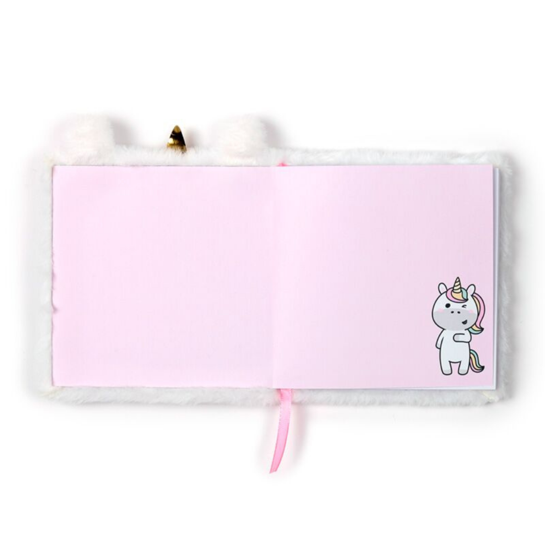 Quaderno Copertina Peluche - Unicorno