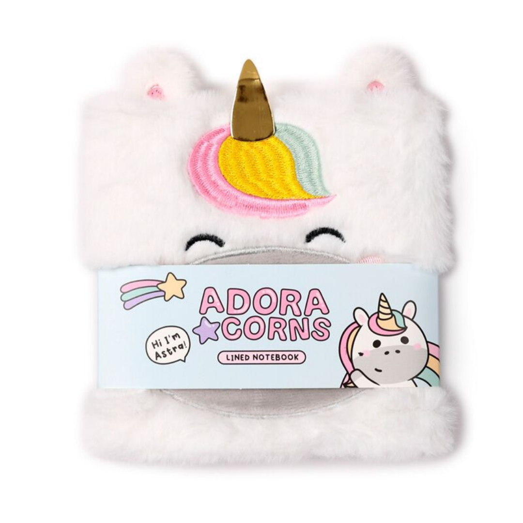 Quaderno Copertina Peluche - Unicorno