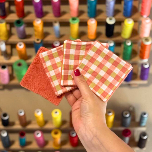 Set 5 Dischetti Struccanti Riutilizzabili Handmade - Quadretti