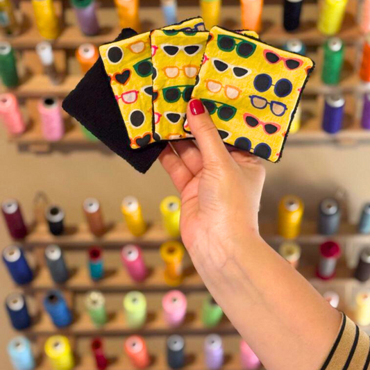 Set 5 Dischetti Struccanti Riutilizzabili Handmade - Occhiali da Sole