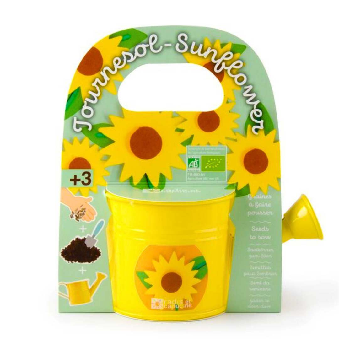 Kit Coltivazione Girasoli - Annaffiatoio Giallo