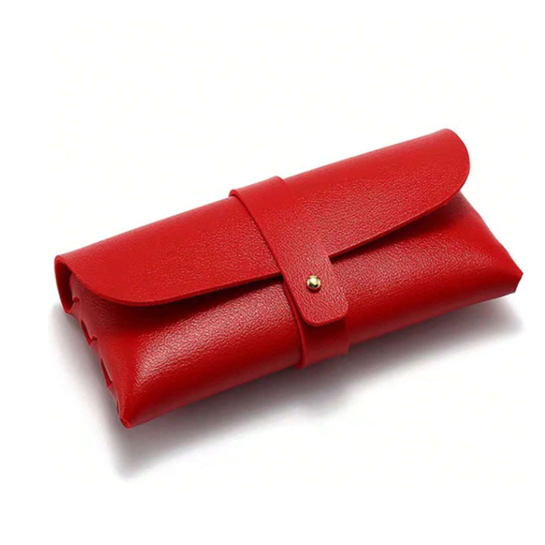 Portaocchiali Ecopelle - Rosso