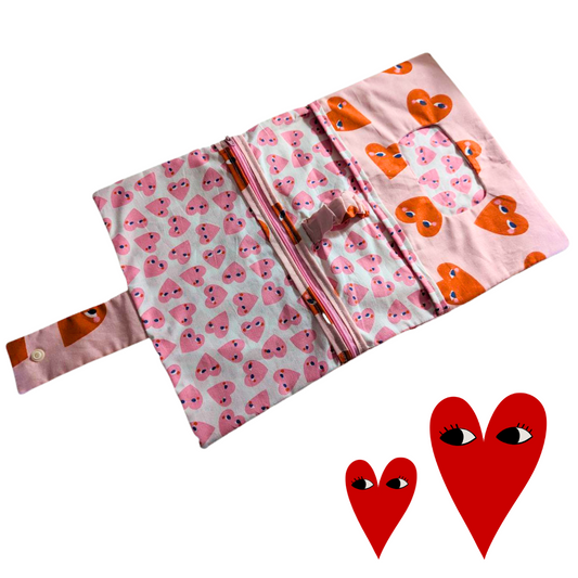 Porta Pannolini Salviette Crema Handmade - Occhio al Cuore!