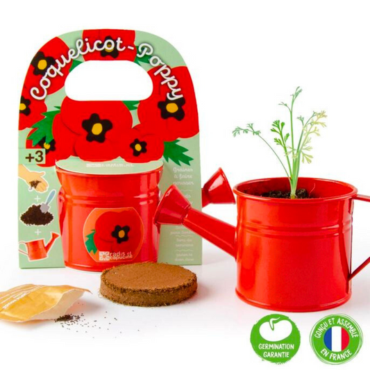 Kit Coltivazione Papaveri - Annaffiatoio Rosso