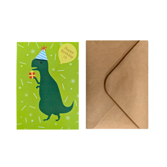 Biglietto Auguri - Dinosauro