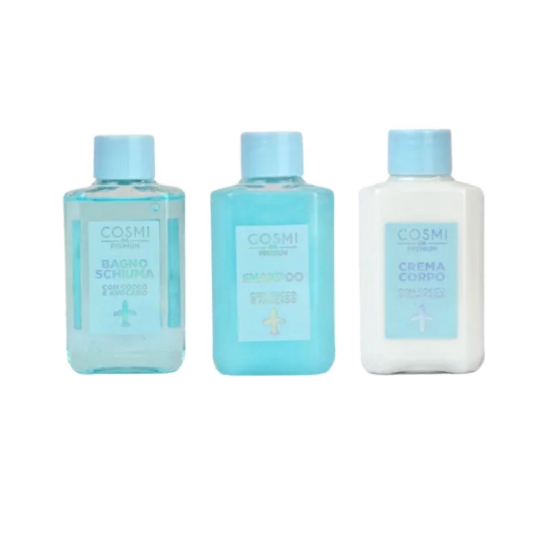 Cosmi Milano - Set Viaggio Shampoo Balsamo e Crema Corpo