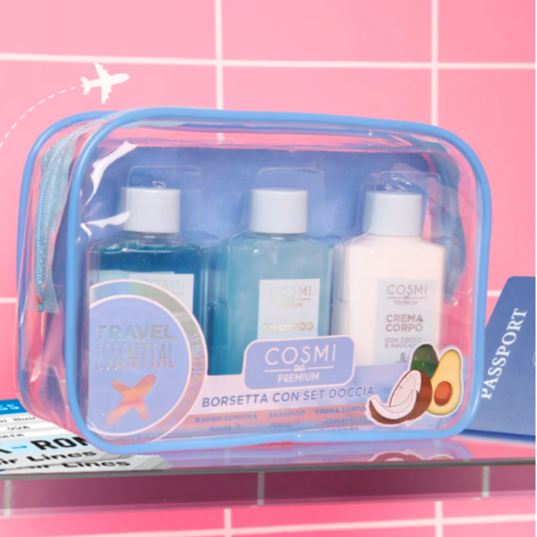 Cosmi Milano - Set Viaggio Shampoo Balsamo e Crema Corpo