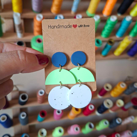 Orecchini in Resina- Cerchi Astratti