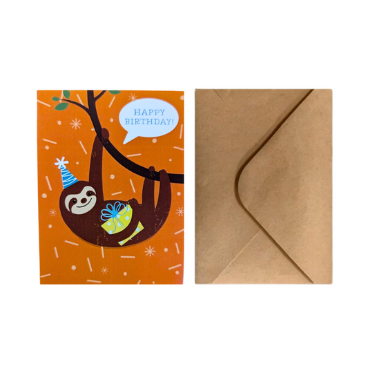 Biglietto Auguri - Bradipo