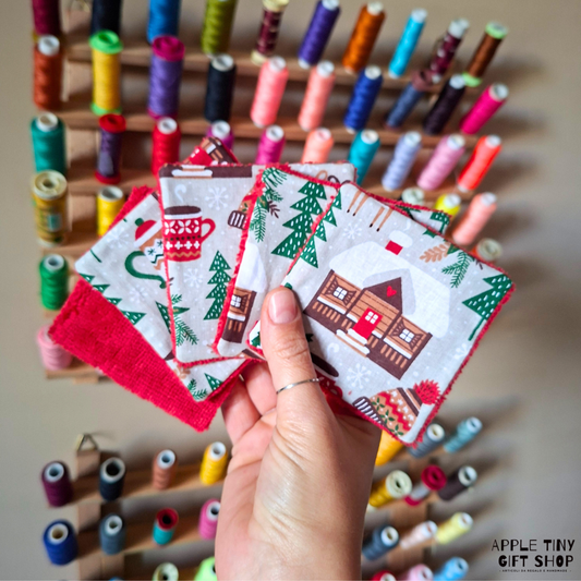 Set 5 Dischetti Struccanti Riutilizzabili Handmade - Cose di Natale