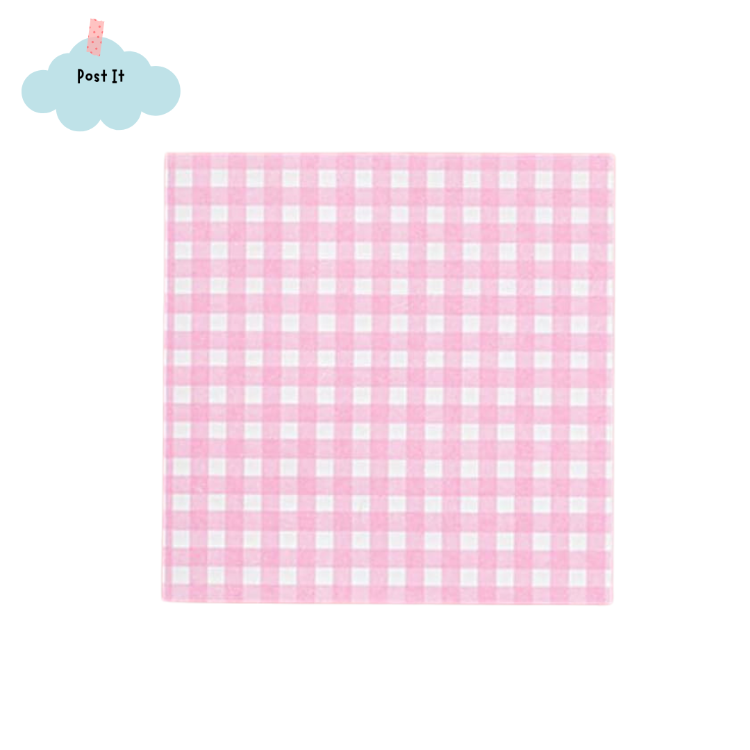 Post It Quadretti - Rosa
