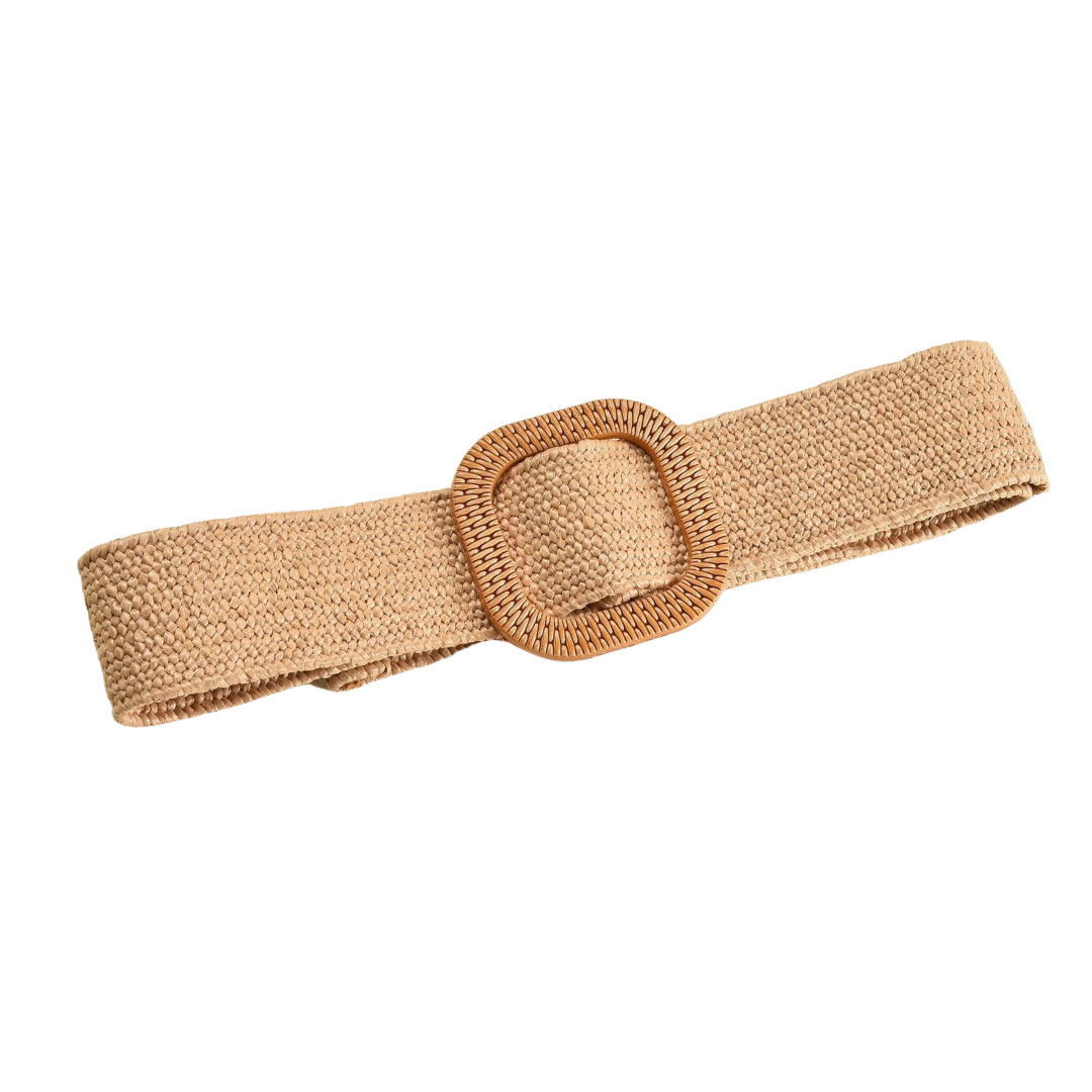 Cintura Effetto Vimini - Beige