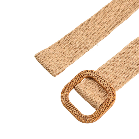 Cintura Effetto Vimini - Beige