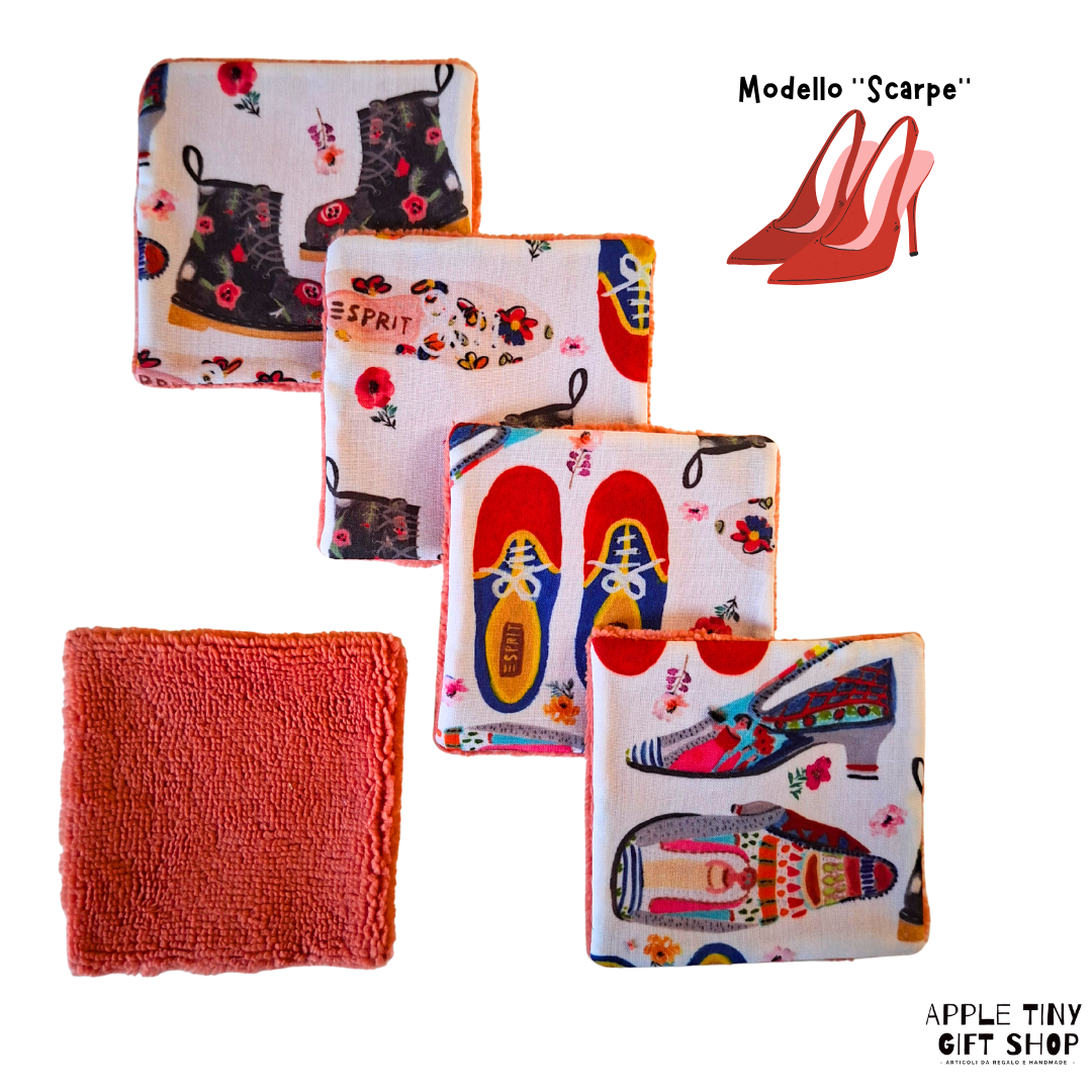 Set 5 Dischetti Struccanti Riutilizzabili Handmade - Scarpe