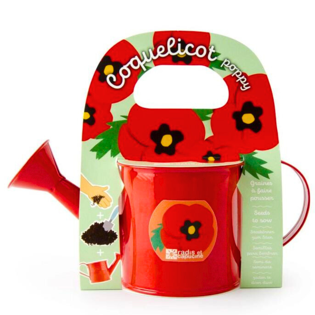 Kit Coltivazione Papaveri - Annaffiatoio Rosso