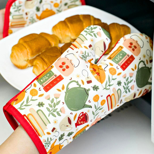 Guanto e Presina Cucina - Teiere e Libri