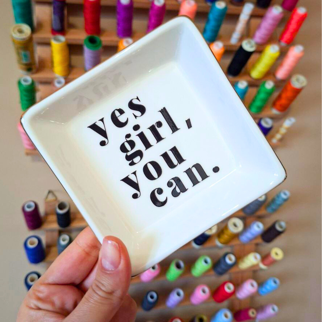 Piattino Portagioie - Yes Girl You Can