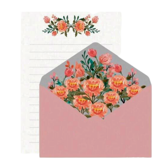 Busta da Lettera - Fiori Rossi