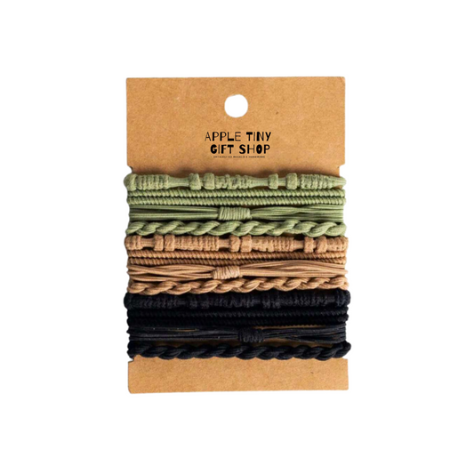 Elastici Capelli effetto Braccialetti - Toni Verde