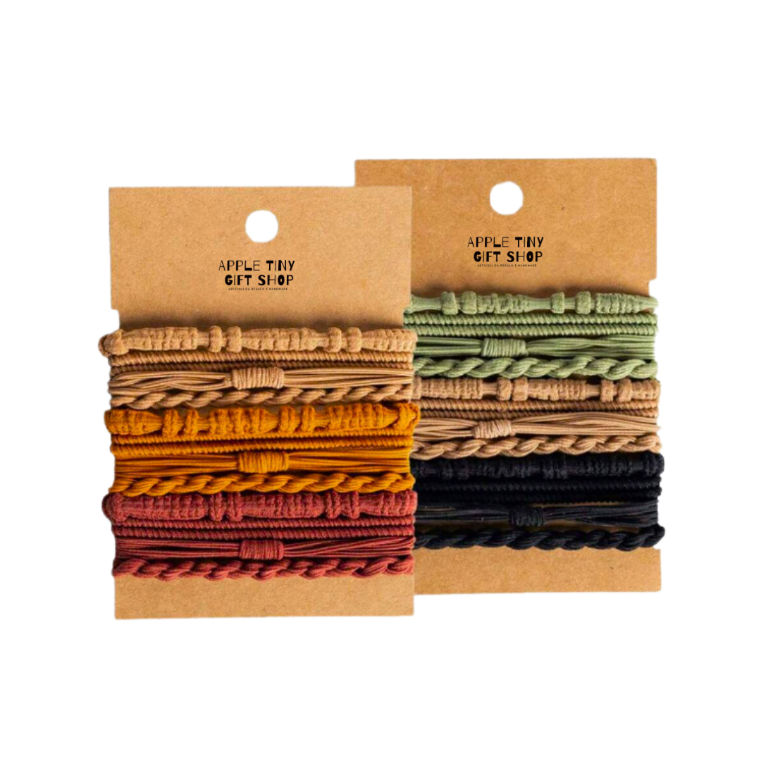 Elastici Capelli effetto Braccialetti - Toni Verde