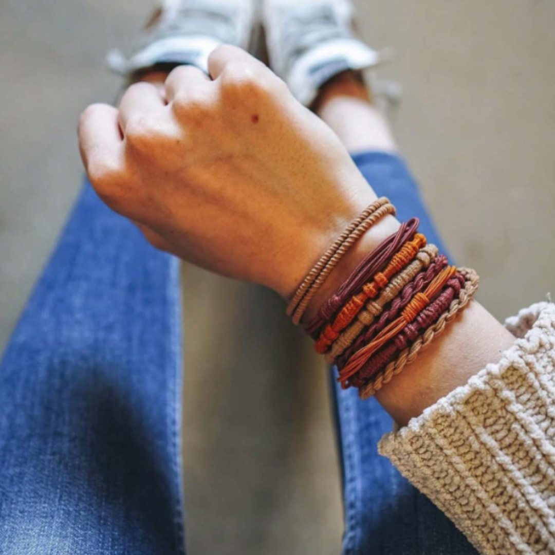 Elastici Capelli effetto Braccialetti - Toni Marrone