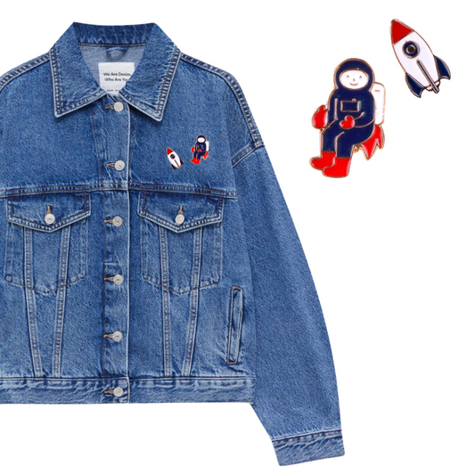 Spilla - Astronauta e Navicella