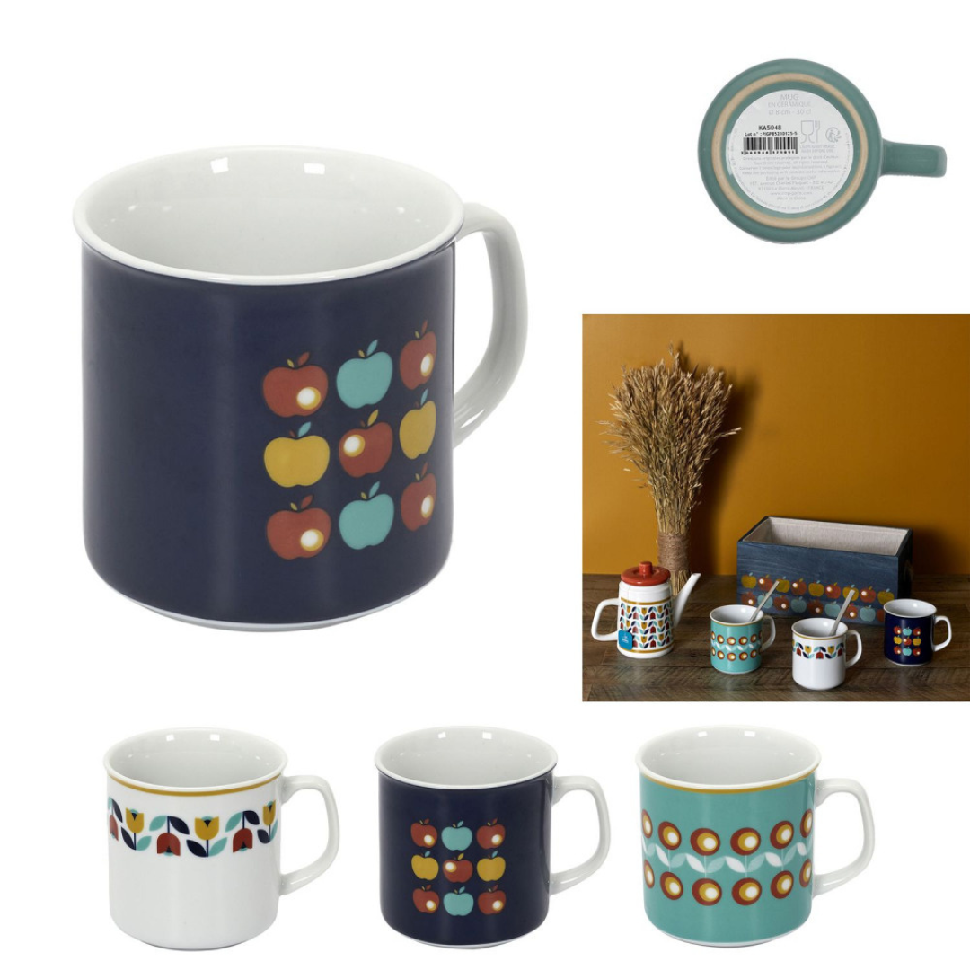 Tazza Porcellana Vintage - Fiore e Pois