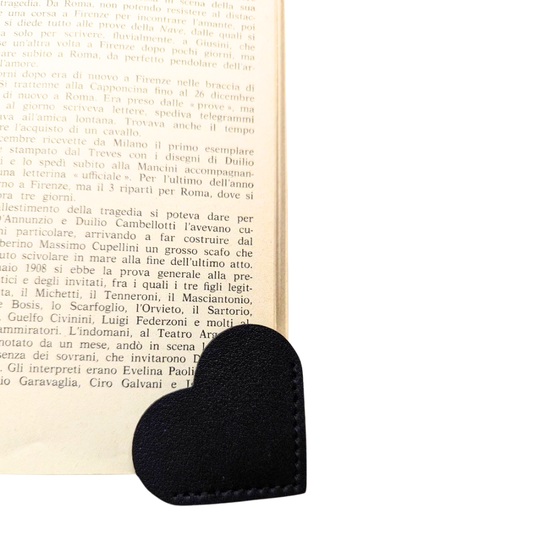 Segnalibro Cuore - Nero
