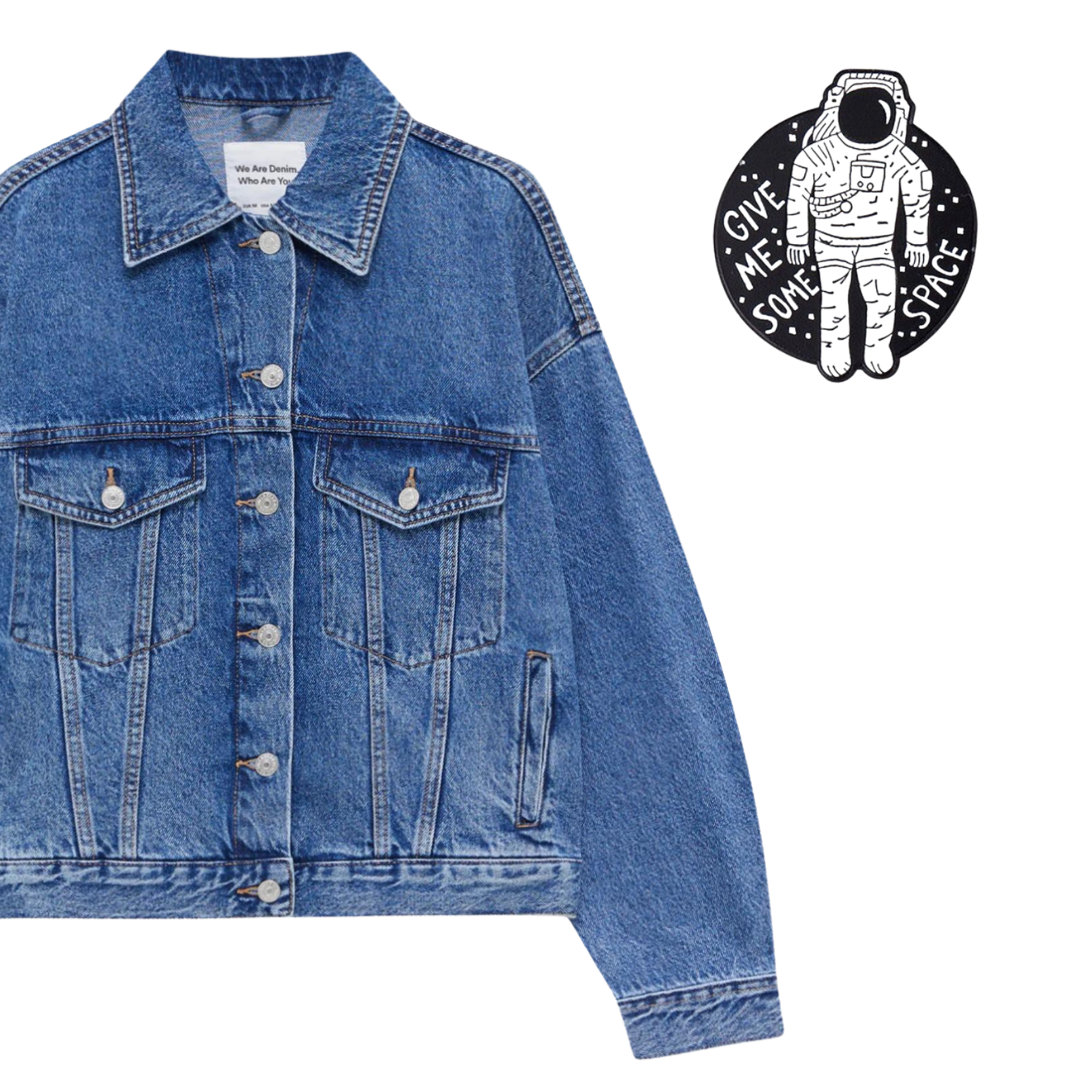 Spilla - Astronauta Bianco Nero
