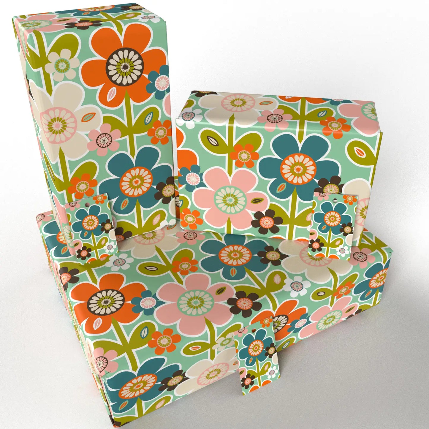 Carta Regalo/Etichetta - Fiori Retrò