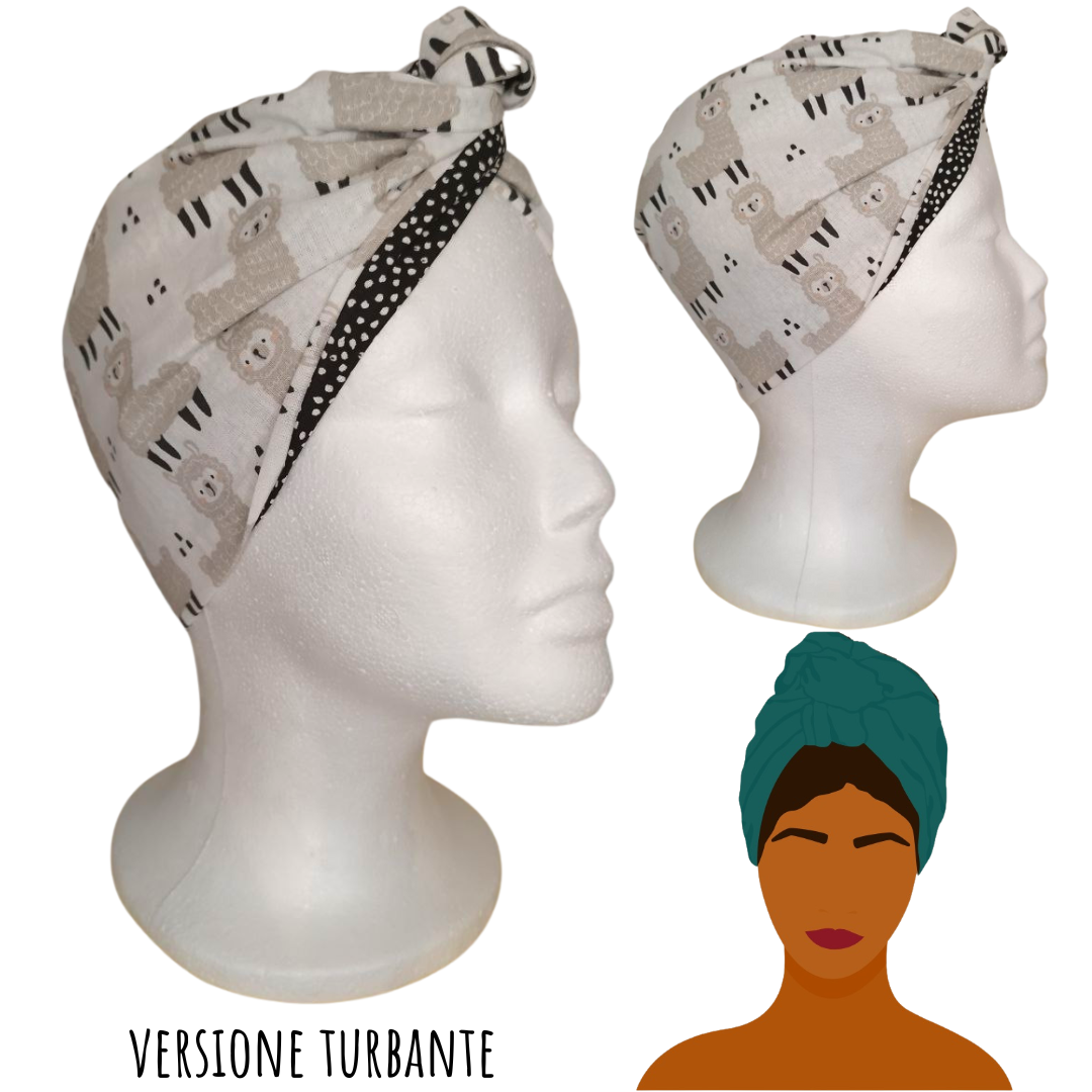 Fascia-Turbante Modellabile Handmade - Alpaca