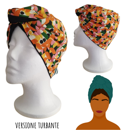 Fascia-Turbante Modellabile Handmade - Retrò