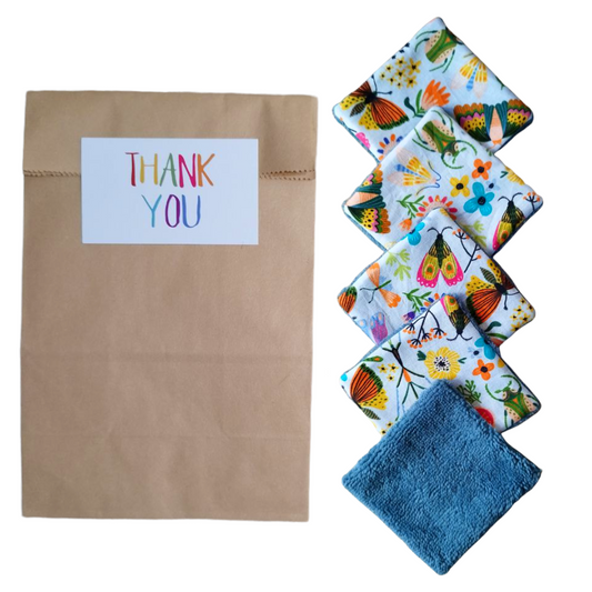 Set 5 Dischetti Struccanti Riutilizzabili Handmade - Insetti