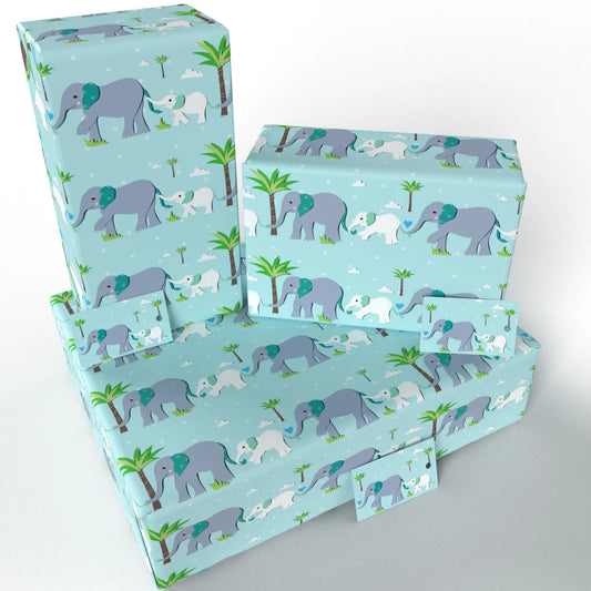 Carta Regalo con Etichetta - Elefanti