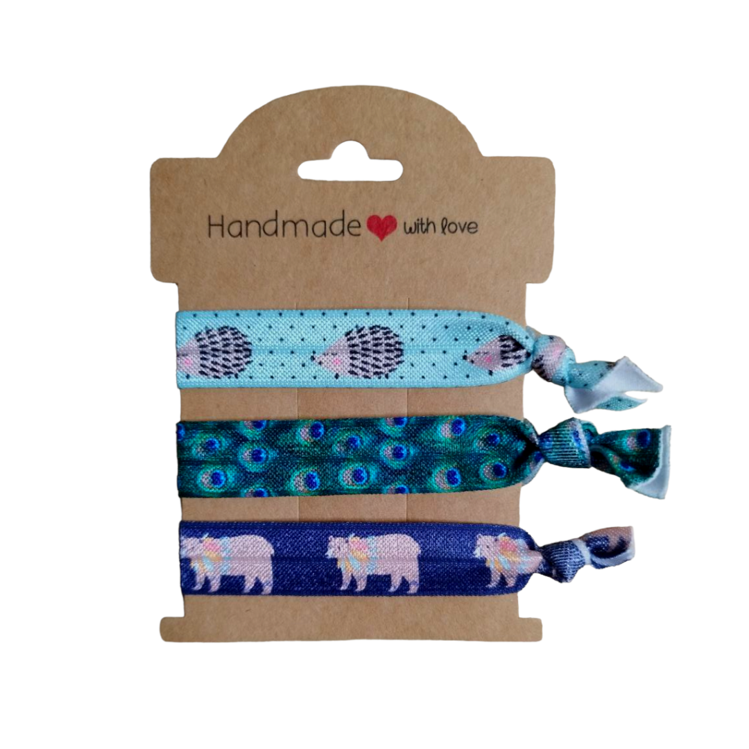 Set 3 Elastici Fantasia Handmade - Animali