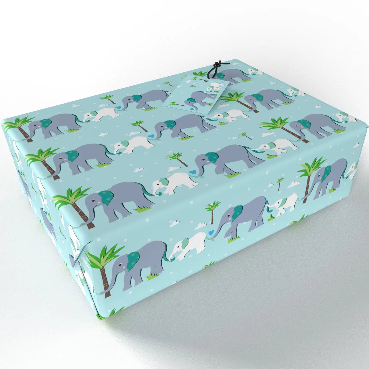 Carta Regalo con Etichetta - Elefanti