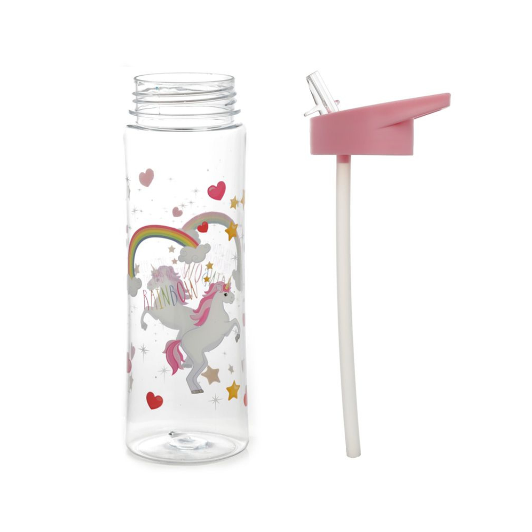 Borraccia Infrangibile con Cannuccia 550ml - Unicorni