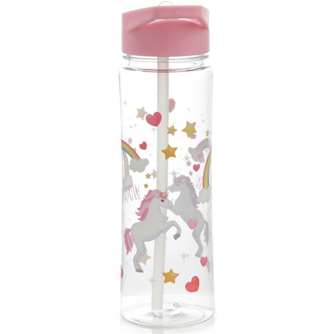 Borraccia Infrangibile con Cannuccia 550ml - Unicorni